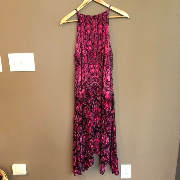 NWT INC Pink Snakeskin Keyhole Midi‎ Dress Medium - Picture 5 of 6